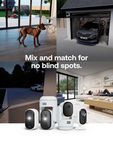 Arlo Essential 3 HD Security Camera Outdoor, 360º Pan-Tilt-Zoom, Plug-in/Wired, CCTV, Colour Night Vision, Smart Motion & Sound Detection, Spotlight, Alarm Siren, 2 Way Audio, Alexa, AI Recognition