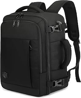 Ryanair Cabin Bag 40x20x25 Underseat 20L Travel Bag Hand Luggage Backpack Carry-ons Bag Cabin Size Suitcases for Airplanes Flight Bag Travel Rucksack Fit 14 Inch Laptop Black