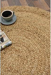 Modern Style Rugs Natural Jute Rug, Hardwearing Durable Jute Suitable for Bedroom, Living Room, Hallway, Bathroom, Lounge, Office Room Rug - 133x190cm
