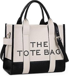 Gflyyue The Tote Bag for Women, PU Leather Tote Bag, Large Capacity Women's Leather with Adjustable Strap Top-handle Bag Crossbody Bag