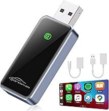 Wireless Carplay Adapter uk for Apple Devices, [2024 Upgrade] USB CarPlay Wireless Dongle adaptor for Wireless Control Plug & Play Compatible with Cars from 2015 & iPhone iOS 10+,Navigation, Music