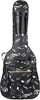 ele ELEOPTION Waterproof Oxford Guitar Bag 39/40/41 Inch Case Musical Pattern Nylon Gig Bag Padded Electric Guitar Bag Acoustic Guitar and Classical Guitars Shockproof