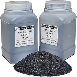 4 LB Rock Tumbler - Coarse Grit (60#) for Initial Tumbling, Compatible with Any Brand Tumbler Stone Polisher
