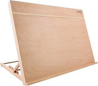 Mont Marte A3 Drawing Board with Elastic Band, Beech Wood. Tilting Design with Elastic Band for Securing Work.