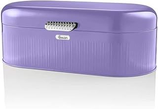 Swan SWKA1014PURN Retro Bread Bin, 44cm, Purple