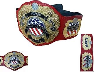IWGP Replica USA Iwgp Wrestling Championship Red Adjustable Belt, Burgundy, One size