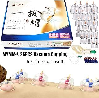 26 Cupping Cups Biomagnetic Traditional Chinese Therapy Cupping Set Household Pull Out Vacuum Cupping Kit/Chinese Massage Medical Hijama Suction Acupuncture