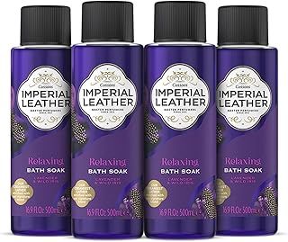 Imperial Leather Relaxing Bath Soak, Lavender & Wild Iris, Rich & Creamy Bubble Bath, Gentle Skin Care, Bulk Buy, Pack of 4 x 500ml