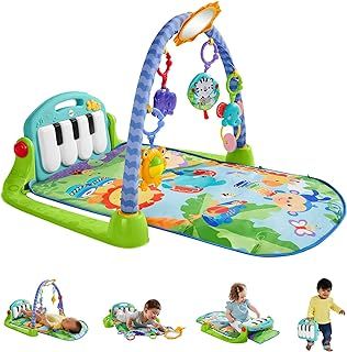 Fisher-Price Baby Play Mat | Kick & Play Baby Gym Play Mat for Infants to 3 Year Olds with Light Up Piano, Toys and Comfy Baby Mats for Floor Play | Rainforest Playmats & Floor Gyms Baby Toys, HBB73