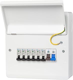 WCED 100A 6 Usable Way Metal Clad Consumer Unit + 6 MCB's