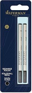 Waterman Rollerball Pen Refill | Fine Point | Black Ink | 2 Count