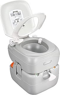 SereneLife Portable Toilet – 22L Camping Toilet, Leak-Proof Cassette Porta Potty with CHH Piston, Upgrade Waste Tank for RV, Indoor/Outdoor Use, White