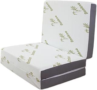 3FT Portable Tri Fold Mattress Single, 10cm Comfort Memory Foam Folding Mattress with Removable&Washable Bamboo Fabric Cover for home, camping and travelling