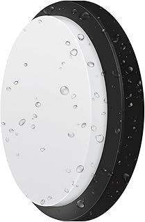 ANWIO 13W Outside Black Bulkhead Lights, IP54 Led Round Porch Light,980LM,4000K Natural White Sauna Wall Light,Waterproof Porch Sconce Lights fo,Kitchen, Bedroom,Living Room,220-240V(1 Pack)