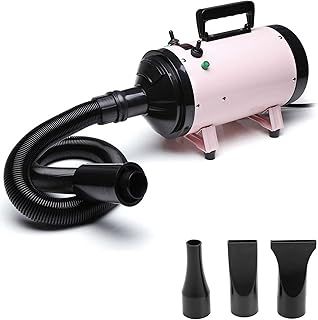 2800W Dog Hair Dryer, Dog Grooming Blaster, Pet Dryer, Motorcycle Dryer, Speed Pink High Velocity Heat On/Off Professional Blower