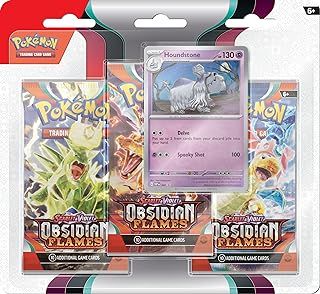 Pokémon TCG: Scarlet & Violet—Obsidian Flames Triple Pack—Houndstone (3 Booster Packs & Foil Promo Card)