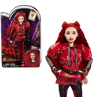 Mattel Disney Descendants: The Rise of Red Fashion Doll & Accessory Red, Daughter of Queen of Hearts with Movie-Inspired Clothes & Pocket Watch, HWT93