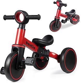 Baby Balance Bike 1 2 Year Old Boy Girl, 3 Wheels Tricycle for Toddlers 1-4, 4 in 1 Kids Bicycle Ride on Toy with Removable Pedals