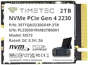 Timetec M.2 SSD NVMe PCIe Gen Internal Solid State Drive Compatible with Steam Deck/Microsoft Surface pro 8/pro 7+/pro X/laptop3/laptop4/laptop go/book3 (2230 4x4, 2TB)