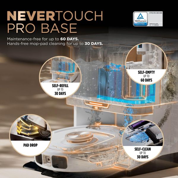Shark PowerDetect Robot Vacuum and Mop - 3D LiDAR Navigation - White