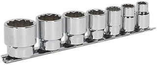 Sealey Ak2676 Socket Set 7Pc 3/8Sq Drive Whitworth