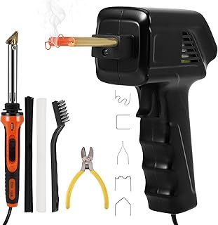 70W Plastic Welding Kit, 2 in 1 Plastic Welding Kit, 220V Plastic Welding Machine, 500PCS Hot Staples & 40PCS Welding Plastic Welding Rods, Portable Car Bumper Repair Kit for Plastic Crack Repair