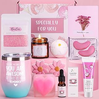 BaiCai Pamper Gifts for Women, Unique Self Care package for Her Relaxation Spa Sets for Women Gifts, Wellbeing Get Well Soon Gifts for Women Hamper Birthday Gifts Ideas for Best Friend, Mum, Sister