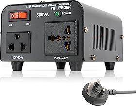 Yinleader 500W Voltage Transformer, 220/240 Volts to 110/120V Step Up Step Down Voltage 500VA