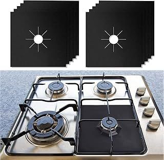 8pcs Gas Hob Range Protectors Reusable Kitchen Stove Burner Covers Stove Top Protector Liner Cover Heat-Resistant Non-Stick