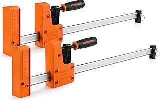 Clamps for Woodwork, 600 mm Heavy Duty Wood Clamps, One-Handed Clamp/Spreader Quick Release Bar Clamp, 2-Pack, Max 680 kg Load Limit
