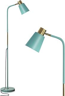 Floor Lamp, Industrial Floor Lamps Corner Lamp Rustic Farmhouse Standing Lamp, Adjustable Metal Heads Indoor Task Lighting Reading Floor Lamps for Living Room, Bedroom, E27 Socket (Green)