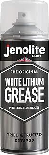 JENOLITE White Lithium Grease Spray | 400ml | Heavy Duty, Multi-Purpose Lubricant | Ideal for Cars, Machinery, Hinges, Winches | Metal on Metal Grease | Protect Against Wear & Corrosion