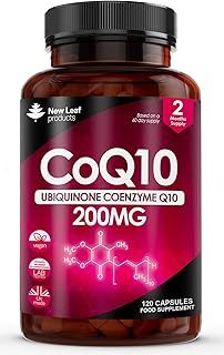 CoQ10 Supplement 200mg - Co Enzyme CQ10 120 Vegan Capsules 100% Pure and Naturally Fermented Ubiquinone Q10 High Strength Ubiquinone Coenzyme Q10 Coenzyme CoQ10 Supplement UK Made Ubiquinol