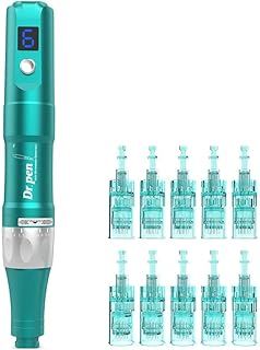 Dr.Pen A6S Microneedling Pen Micro Needling Treatment Tool Kit for Skincare Wrinkle Removing Professional Microneedle Machine in 6 Speeds Adajustable with 10 16-Pin Cartridges Wireless