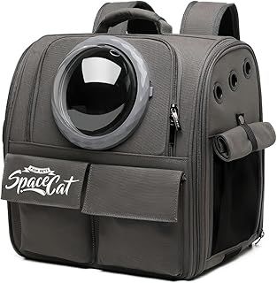 Cat Backpack Carrier, Pet Backpack Bubble Rucksack Carry Cats, Ventilate Space Capsule Pet Backpack, Dog Travel Backpack Carrier For Small Dogs(Grey)