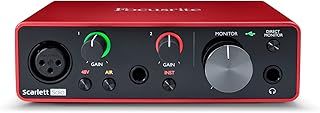 Focusrite Scarlett Solo 3rd Gen USB Audio Interface, The Guitarist, Vocalist, Podcaster Or Producer, Studio Quality Sound, Red
