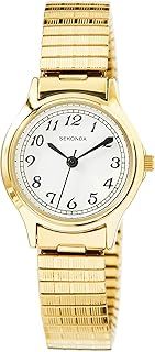 Sekonda Clarke 28mm Gold Womens Quartz Watch Analogue Display with White Dial and Stainless Steel Strap