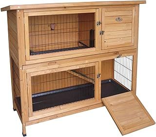 Wooden Two-Tier Rabbit or Guinea Pig Hutch - 4ft