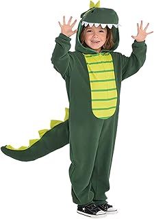 amscan Childs Kids Green Zipster Dinosaur Fancy Dress Costume