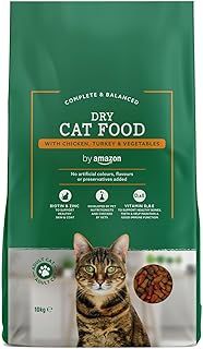 by Amazon - Complete Dry Cat Food with Chicken, Turkey and Vegetables, 1 pack of 10kg