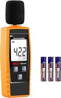 Digital Sound Level Meter Hand-held Sound dB Meter with Programmable Alarm Value Function, 30-130dB(A) Decibel Sound Noise Meter Tester Measurement with LCD Dispaly, Max/Min/Hold Function