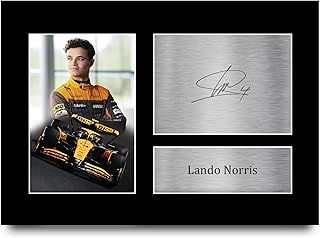 HWC Trading Lando Norris Gifts Printed Signed Autograph Picture for F1 Formula 1 Racing Fans - A4