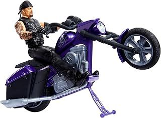 WWE Wrekkin' Action Figure & Toy Vehicle Set, Undertaker with Slamcycle Motorcycle with Lanching Action and Breakable Parts, HTR84