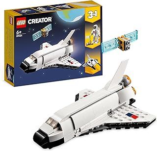 LEGO 31134 Creator 3 in 1 Space Shuttle Toy to Astronaut Figure to Spaceship, Building Toys for Kids, Boys, Girls Aged 6 and up, Creative Gift Idea