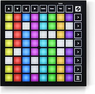 Novation Launchpad Mini MK3, Portable MIDI 64-Pad, USB Grid Controller for Ableton Live and Logic Pro Performances, Black