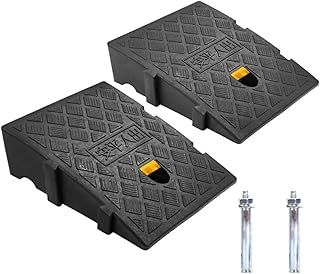 Kerb Ramps, Curb Ramp, Portable Lightweight Ramps 2PCS Threshold Ramps, for Driveway, Sidewalk, Car, Scooter, Set of 2 with 2 Expansion Bolts (10.6"x9.8"x5.1"-2pcs)