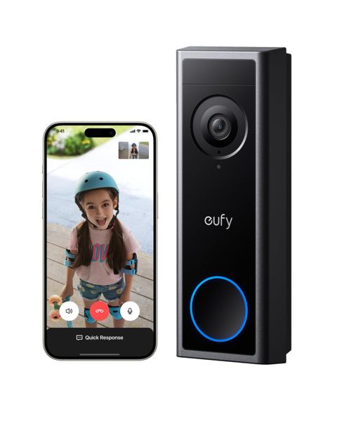 eufy Video Doorbell Camera Wireless C30, Live Video Call, 2K FHD, Battery Powered, 16:9 Wide View, Easy Installation, AI Human Detection for People and Packages,HomeBase S380 Compatible,No Monthly Fee
