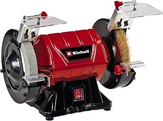 Einhell 150mm Dual Bench Grinder Polisher - 350W, 2980 RPM, 16mm Wide Coarse (K36) and Wire Brush Wheels - Electric Bench Polisher and Bench-Top Grinder for Grinding, Polishing and Sharpening