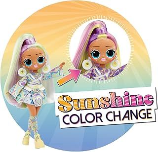 L.O.L. Surprise OMG Sunshine Makeover Fashion Doll - SUNRISE - UV Colour Change in the Sun, Multiple Surprises, and Fabulous Accessories - Great Gift for Kids Ages 4+