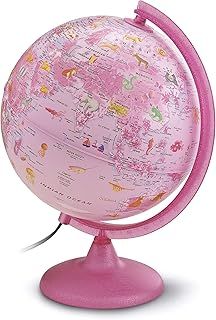 Tecnodidattica Zoo Illuminated Children's Globe - 25 cm, Pink